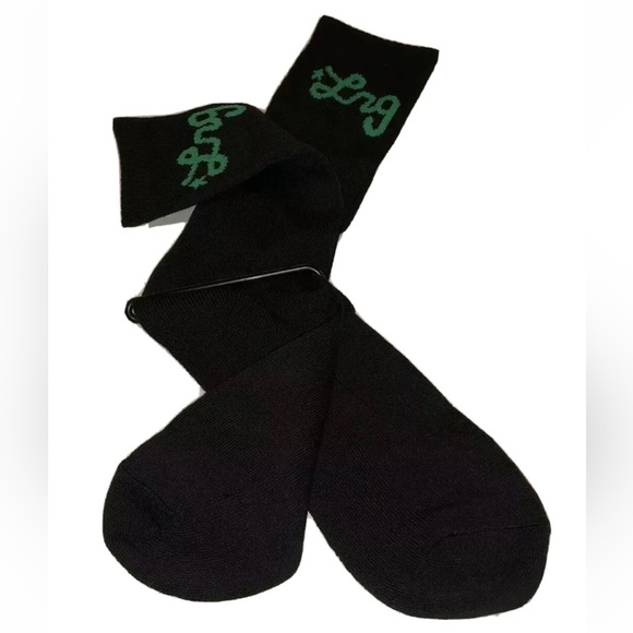 LRG Lifted Research Group Crew Socks 1 Pair Men 6.5-12 Black w/ Green Logo NEW! - Picture 7 of 10